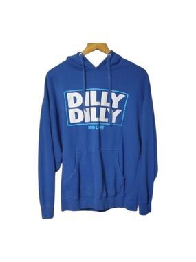 Bud Light Dilly Dilly Blue Hoodie Sweatshirt Mens Medium